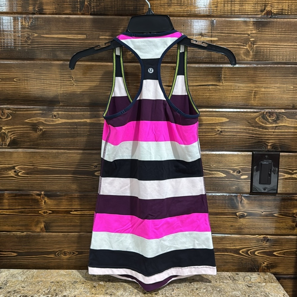 Lululemon XS Striped Racerback Tank Top - Picture 4 of 9